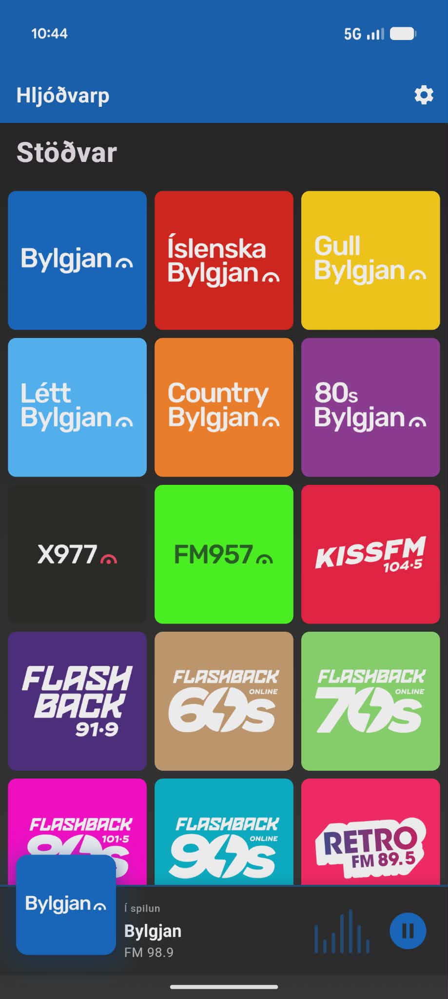 Íslenskt Útvarp app screenshot